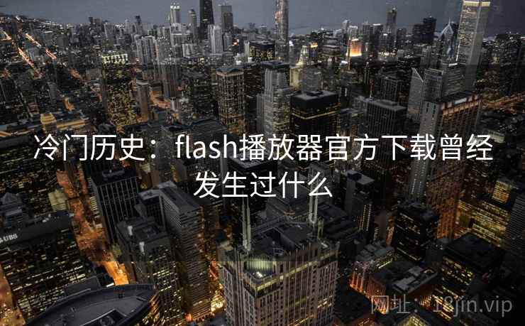 冷门历史：flash播放器官方下载曾经发生过什么